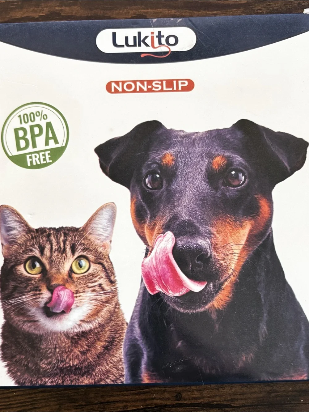 Lukito Silicone Pet Slow Feeder Licking Mat - Purple & Teal Cats Dogs
